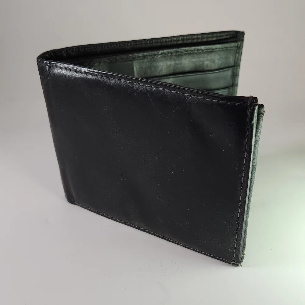 Leather Wallet With Flip Out ID Holder, Handcrafted
